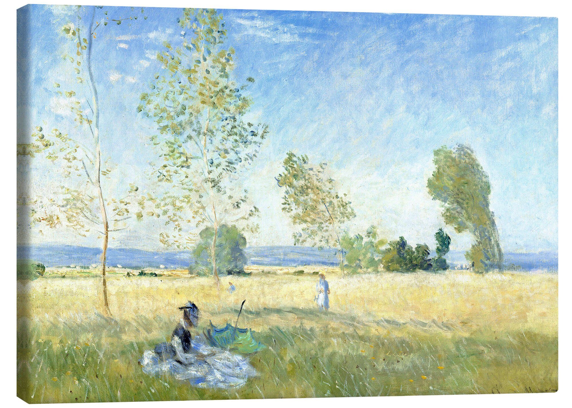 Posterlounge Leinwandbild Claude Monet, Sommer, Wohnzimmer Malerei
