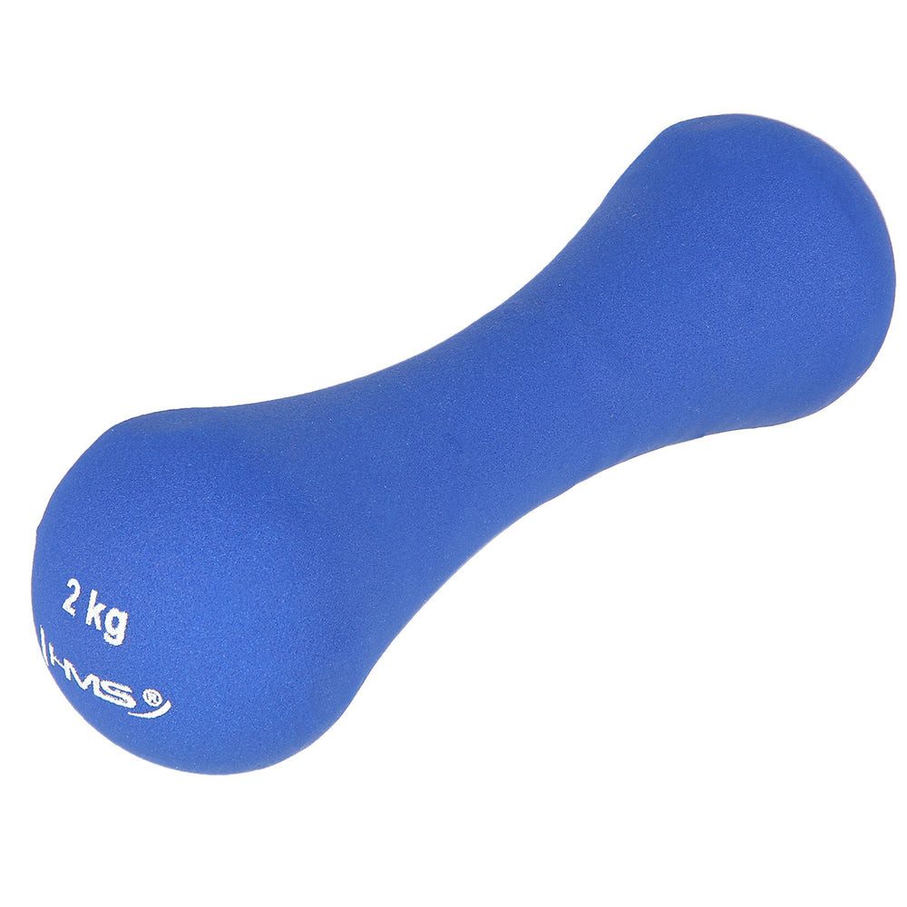HMS Kurzhantel Gymnastikhantel Aerobichantel Trainingsgewicht, (Spar-Set, 2 kg), Gusseisen, Neoprenbeschichtung, griffige Knochenform