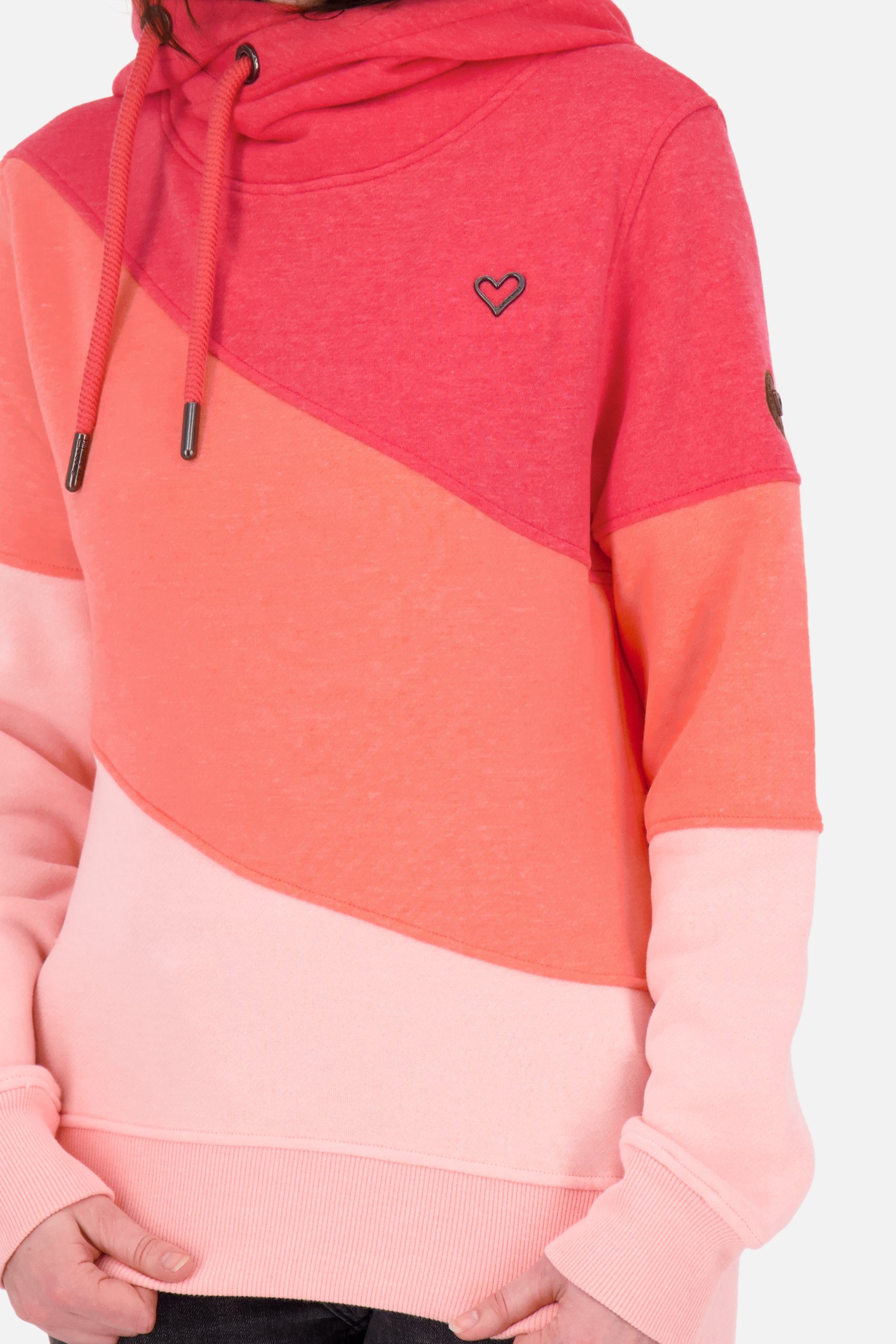 Damen melange StacyAK A Pullover Sweatshirt & candy Kapuzensweatshirt, Hoodie Kickin Kapuzensweatshirt Alife