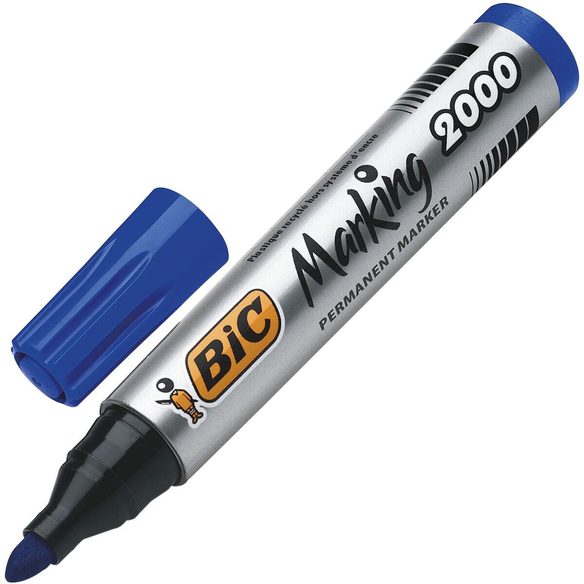 BIC Permanentmarker Marking 2000, mit Austrocknungsschutz (ISO 554): mind. 3 Wochen offenlagerfähig
