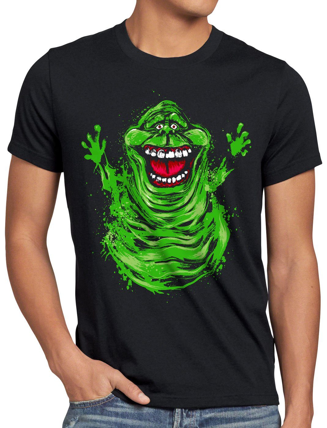 style3 Print-Shirt Herren T-Shirt Slimer geisterjäger gespenst