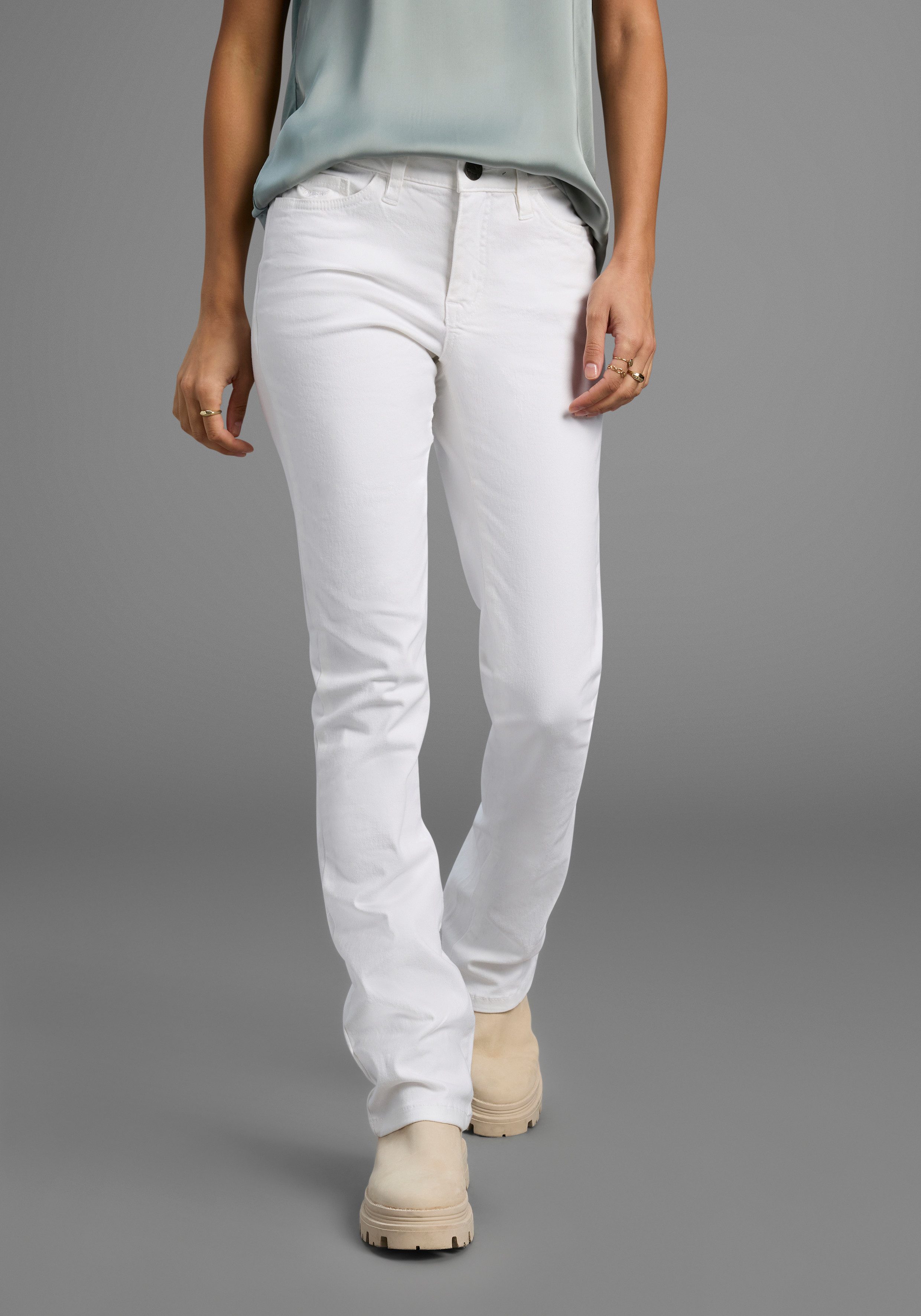Arizona Bootcut-Jeans Baby-Boot normale Leibhöhe, Bootcut, mit Coinpocket, mit Eingrifftaschen