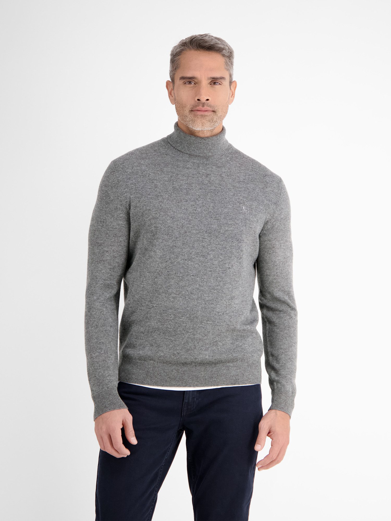 LERROS Strickpullover Schurwoll-Rollkragenpullover mit Kaschmiranteil