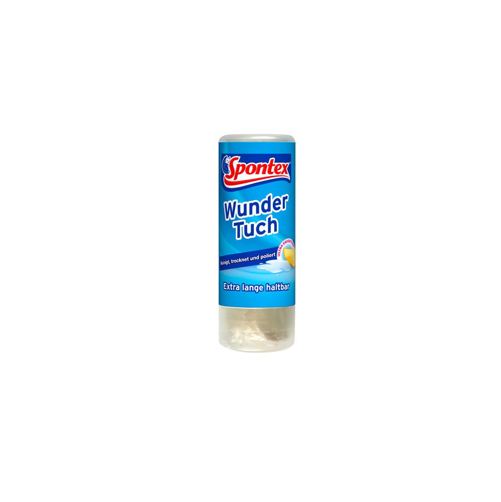 SPONTEX Wundertuch - reinigt, trocknet und poliert Reinigungstuch (für Glas, Kacheln, Spiegel und auch Autolack)