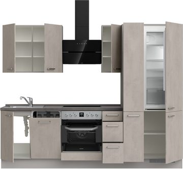 nobilia® Küchenzeile "Riva premium", vormontiert, Ausrichtung wählbar, Breite 270 cm, mit E-Geräten
