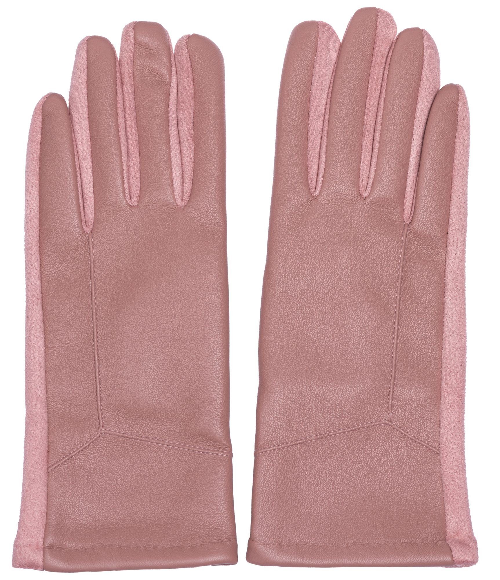 Caspar Strickhandschuhe elegante GLV015 klassisch Handschuhe rosa uni Damen