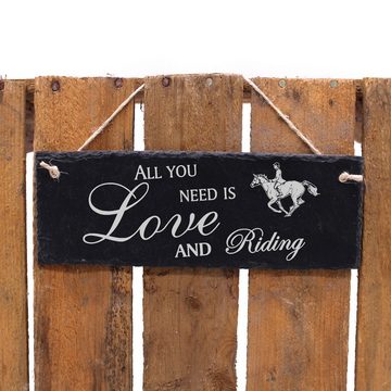 Dekolando Hängedekoration Reiterin 22x8cm All you need is Love and Riding