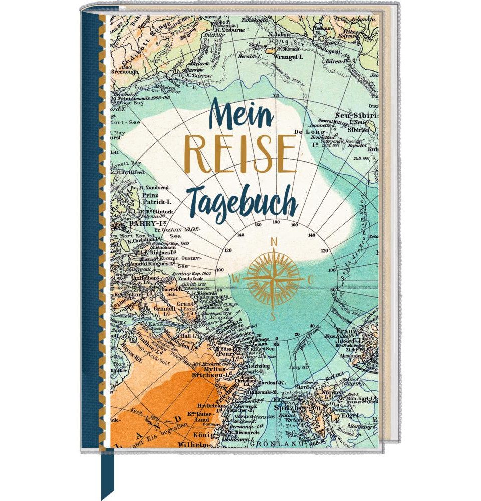 COPPENRATH DIE SPIEGELBURG Fotoalbum Eintragbuch mit Sammeltasche - Mein Reisetagebuch (Landkarte)