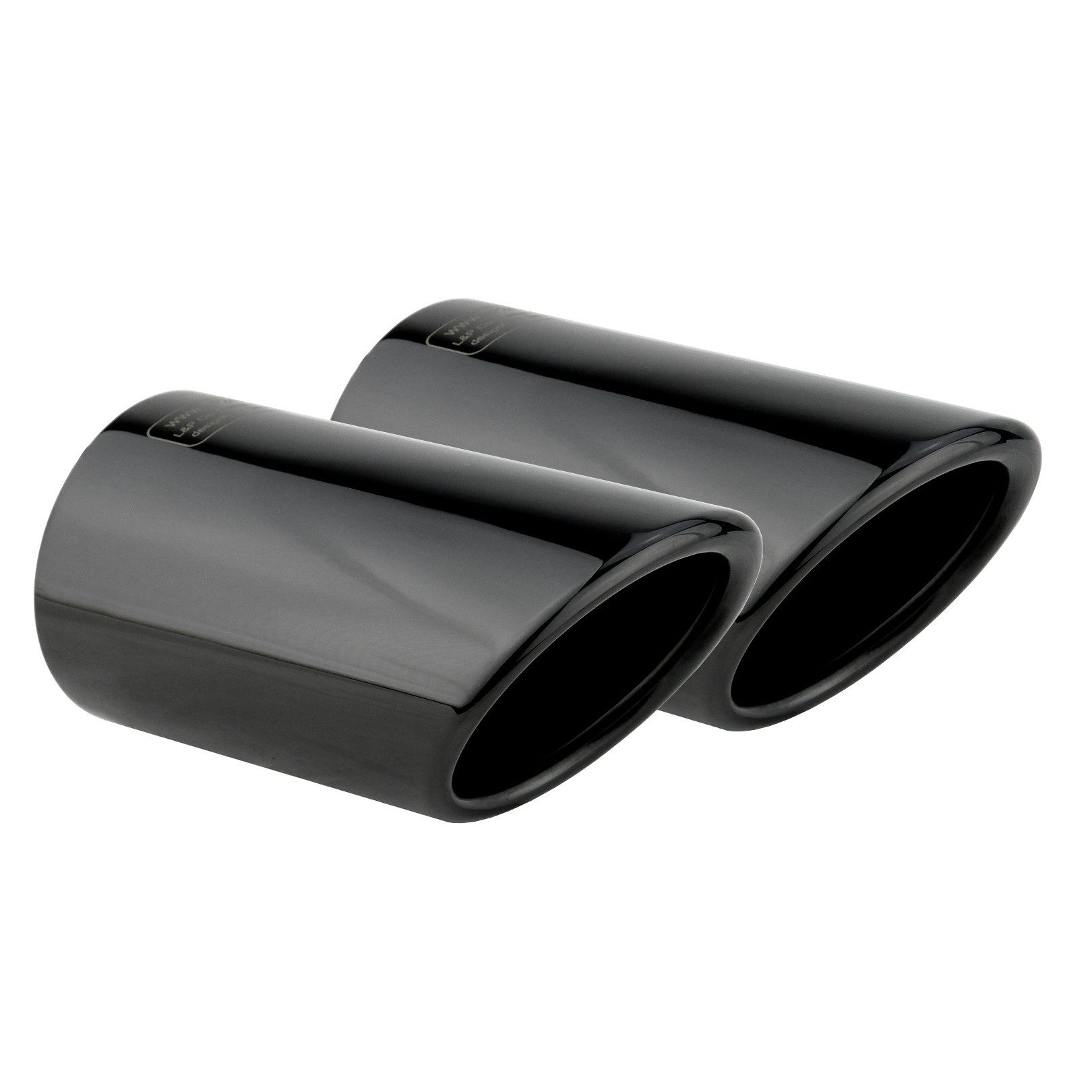 L & P Car Design Auspuff-Flexrohr Auspuffblenden Schwarz Edelstahl für VW Golf 7 VII Variant Touran II, 67 mm