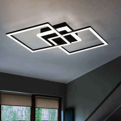 Reality Leuchten LED Deckenleuchte, LED-Leuchtmittel fest verbaut, Warmweiß, LED Decken Lampe Ess Zimmer Beleuchtung Küchen Strahler
