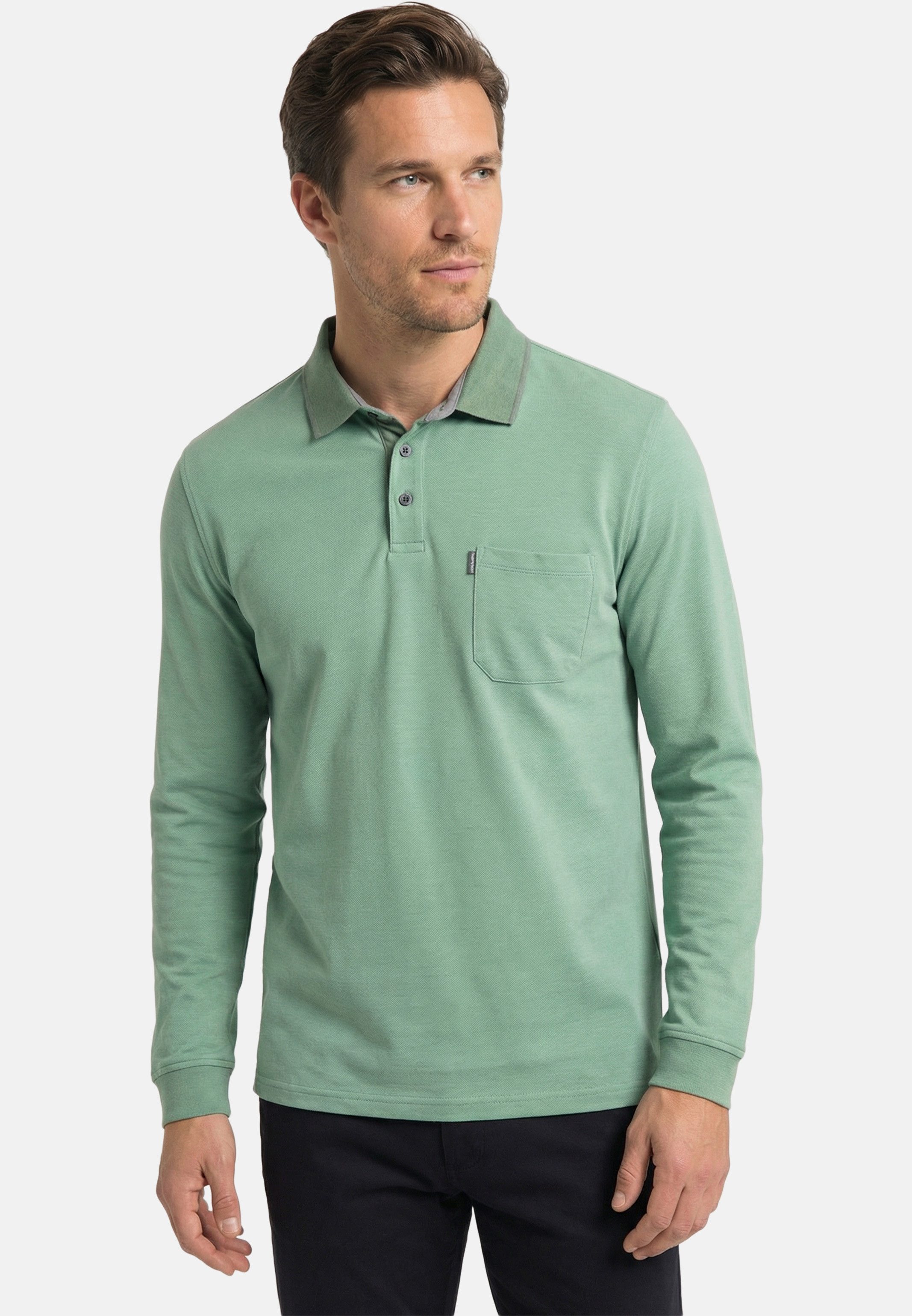 Langarm-Poloshirt Basic
