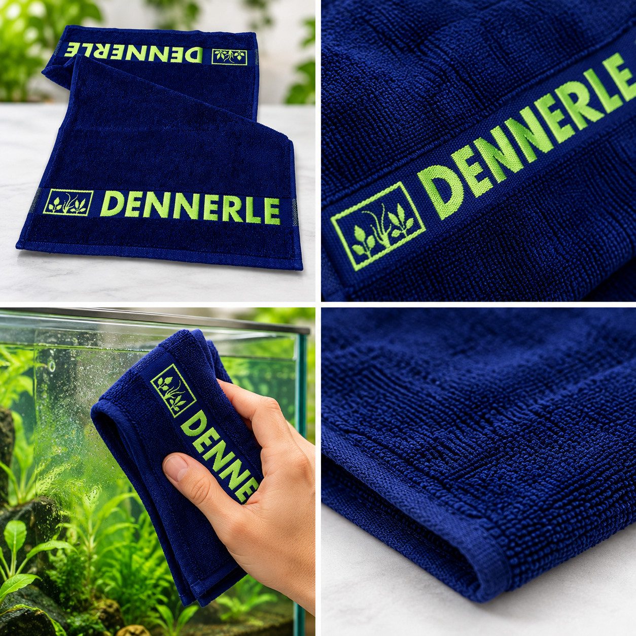 DENNERLE Aquarium Dennerle Handtuch 60 x 38 cm Baumwolle blau grün