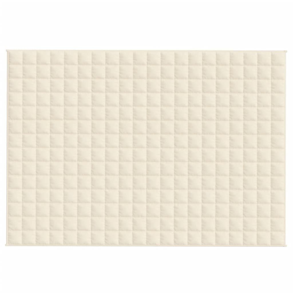 vidaXL Bettüberwurf Gewichtsdecke Hellcreme 140x200 cm 10 kg Stoff