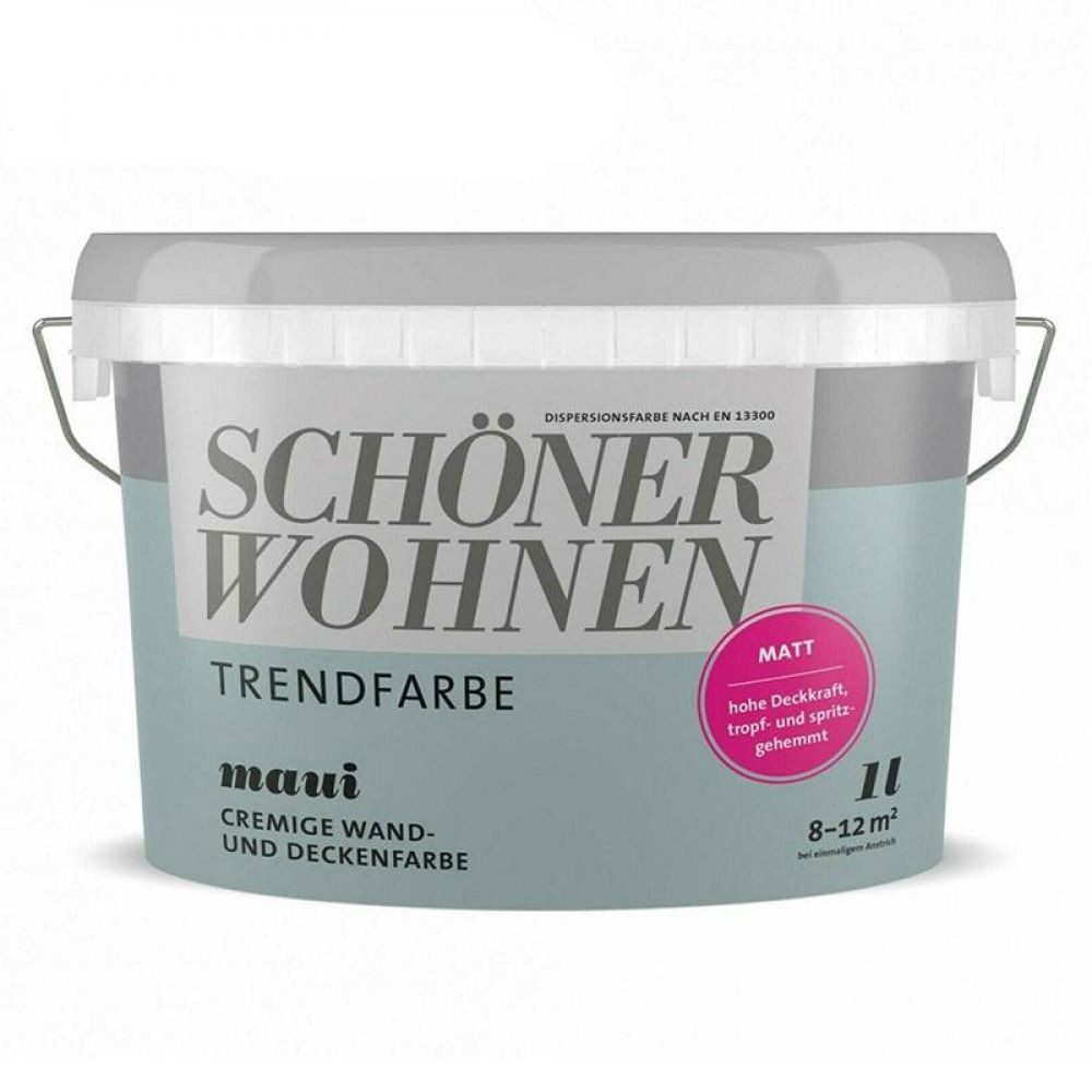 SCHÖNER WOHNEN FARBE Wandfarbe SW Trend Wandfarbe matt 1,0L Maui 6650