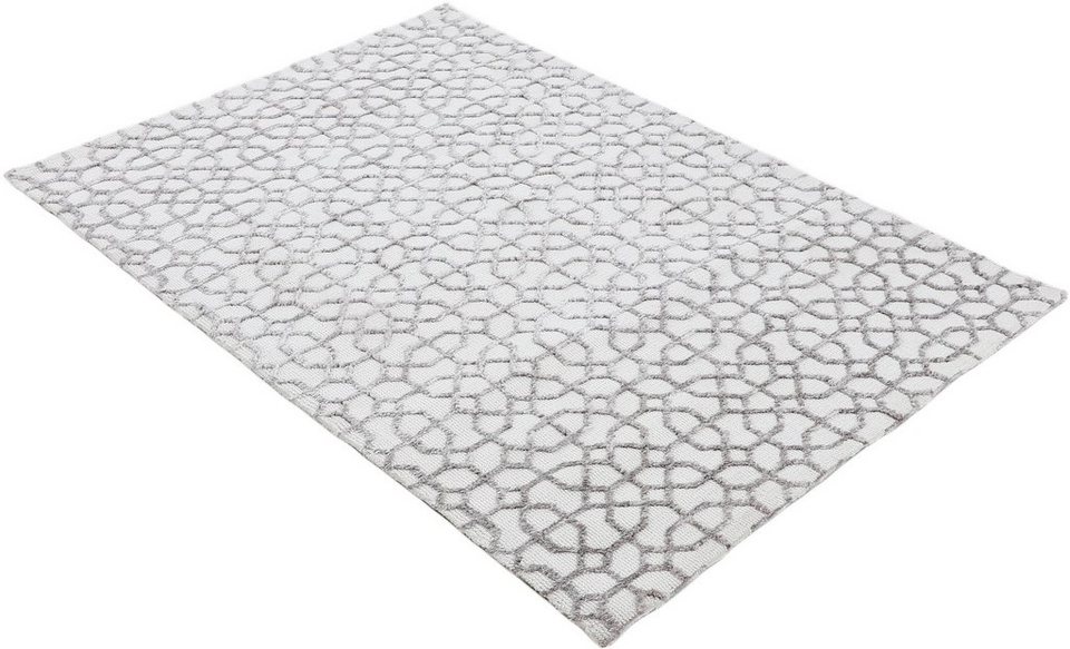 Teppich Holly 3, carpetfine, rechteckig, Höhe: 12 mm, geometrisches Design,  Hoch-Tief Struktur, Wohnzimmer