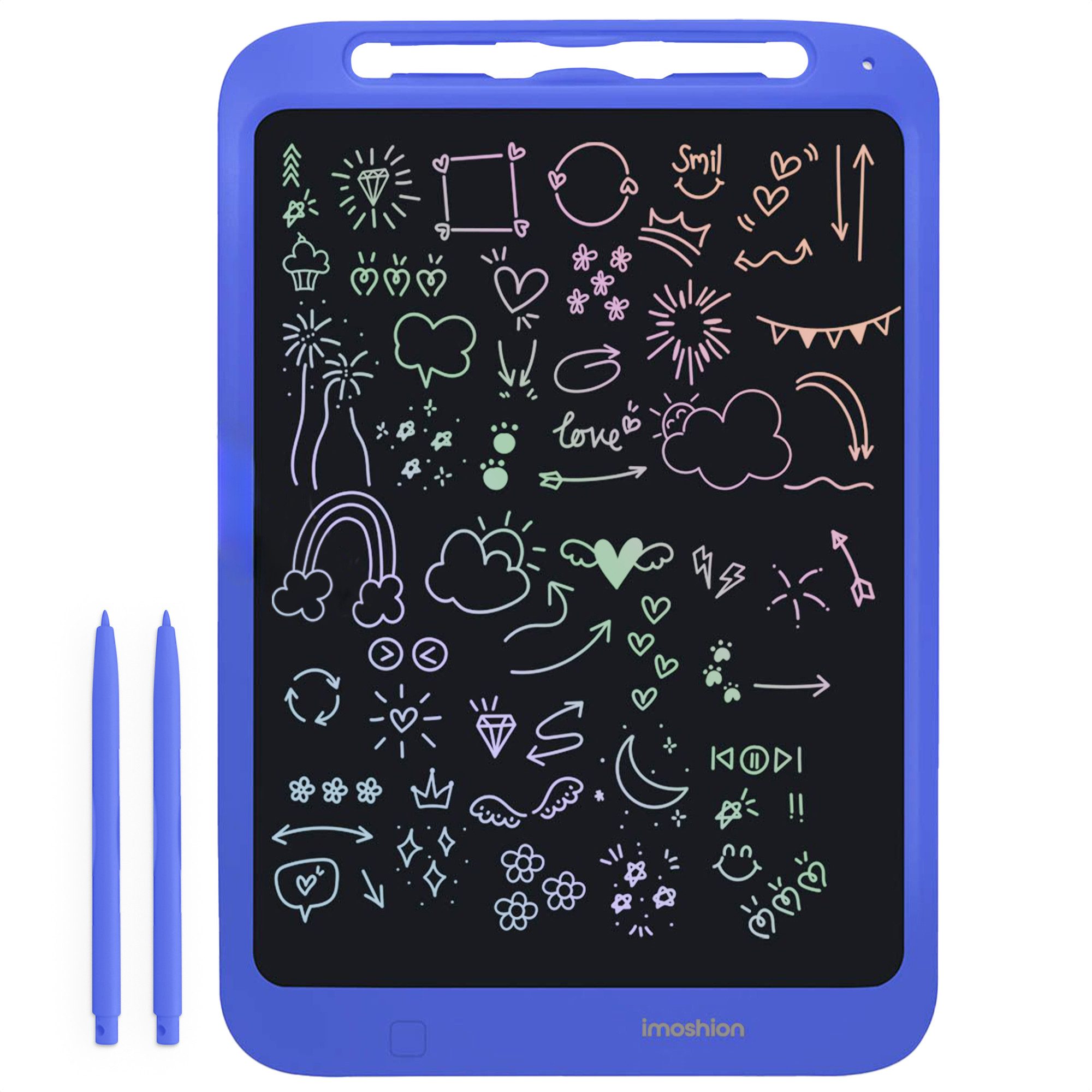 imoshion imoshion LCD-Zeichentablett für Kinder - Mit Farbbildschirm und 2 Stif Grafiktablett