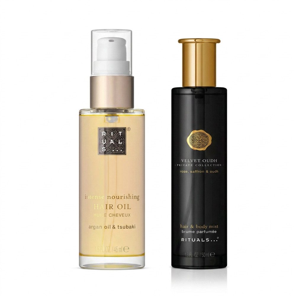 Rituals Haaröl Rituals Hair Oil und Velvet Oudh Hair Body Mist Pflege Duo, Pflege und Duft für Haar und Körper in einem abgestimmten Duo
