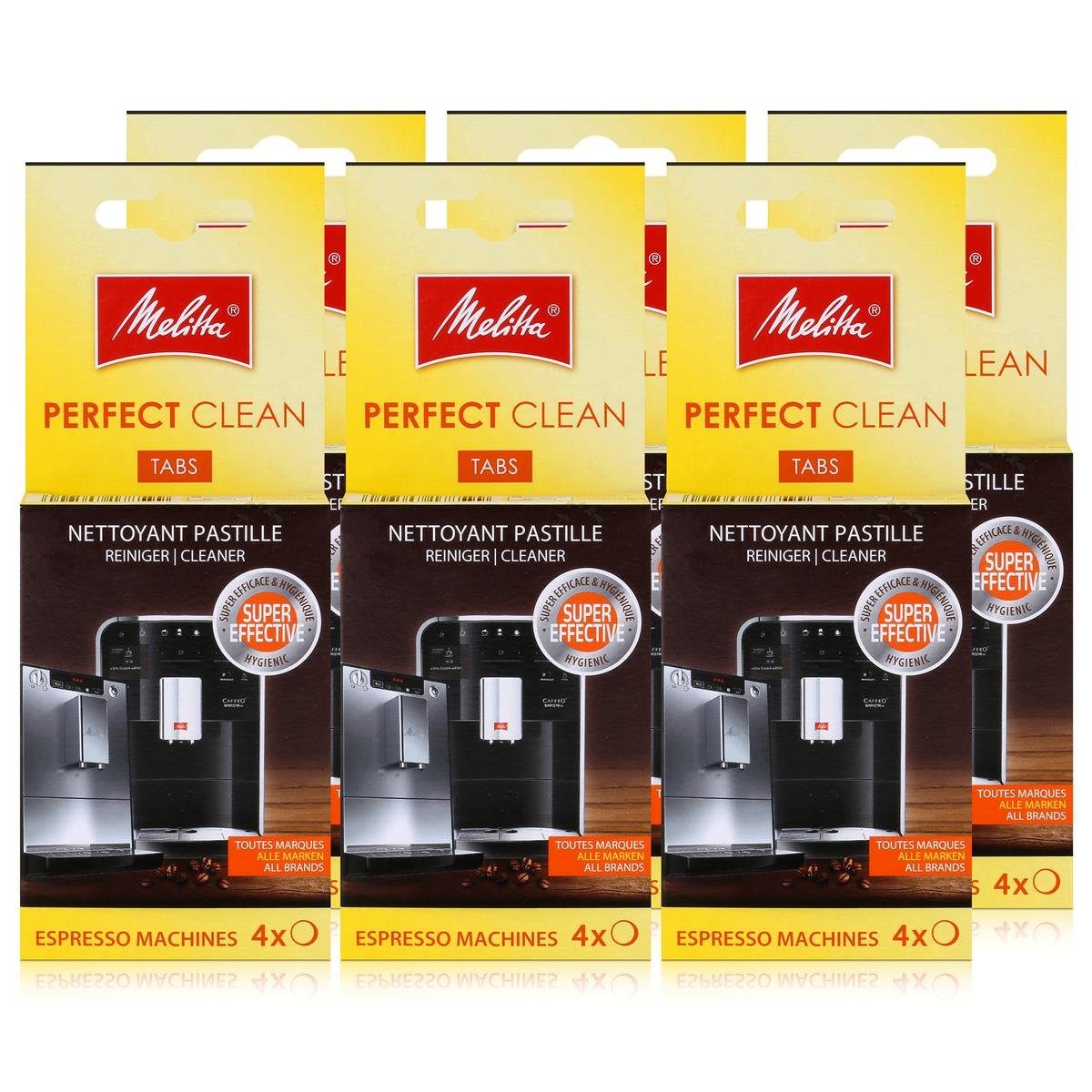 Melitta Perfect Clean Espresso Machines ReinigungsTabs 4x1,8g (6er Pac Reinigungstabletten