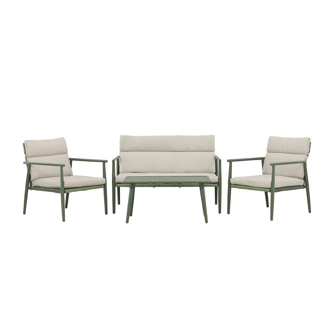 Gartenlounge-Set Mazzaro Loungeset 1 Sofa, 2 Stühle, 1 Couchtisch g