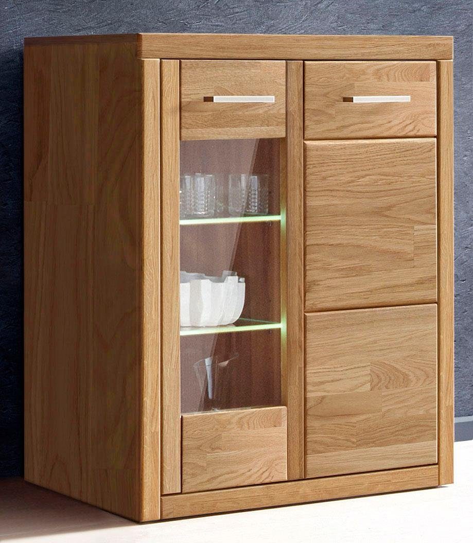 Home affaire Vitrine "Logo,100cm hoch,42 cm tief,Fronten Massivholz,6Fächer günstig online kaufen