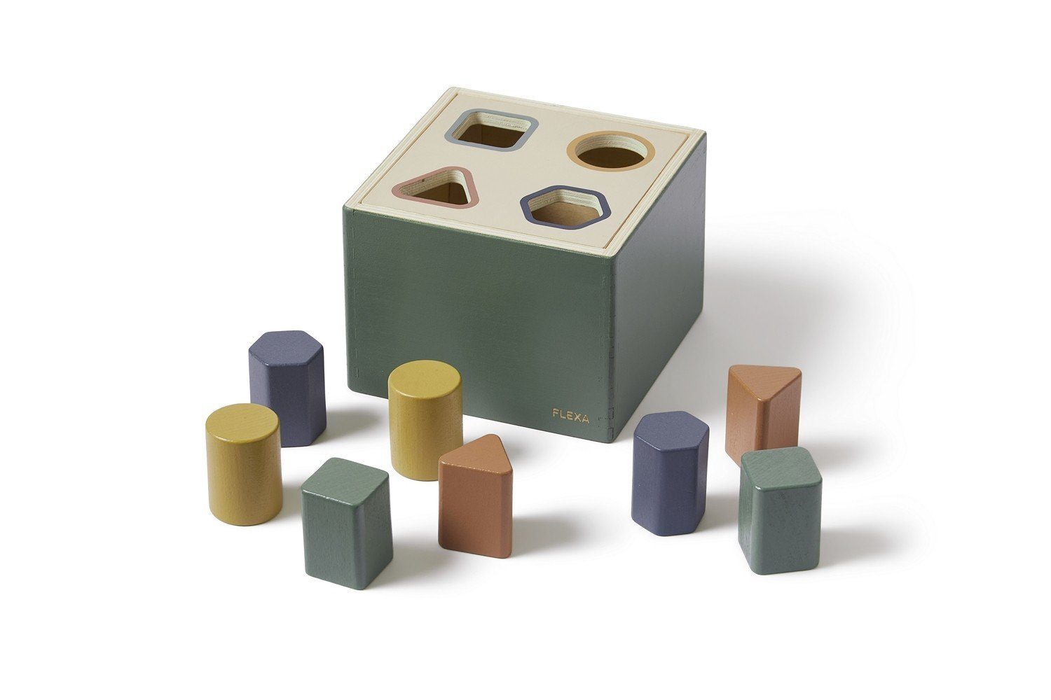 Flexa Steckspielzeug Sortierbox aus Holz