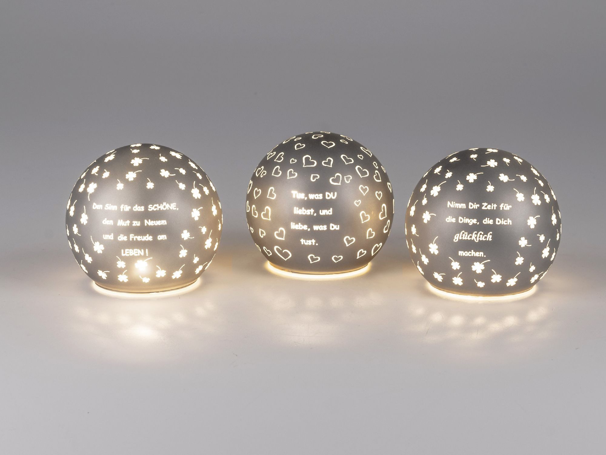 formano Kugelleuchte Grau, Durchmesser 10 cm, mit Timerfunktion, Grau, Moti günstig online kaufen