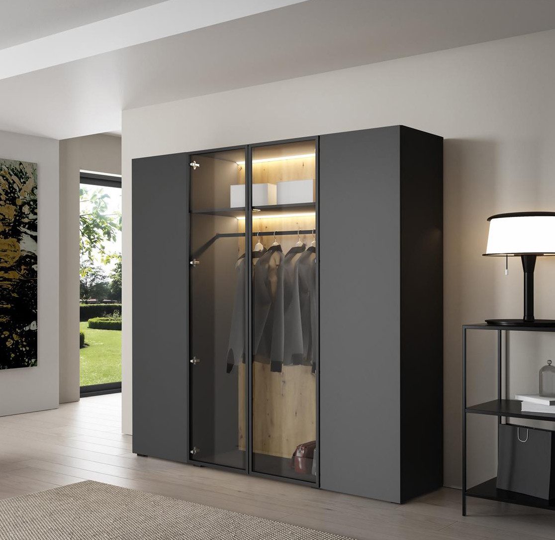 Compleo Kleiderschrank Drehtürenschrank, Designer-Schrank mit modernem Look günstig online kaufen