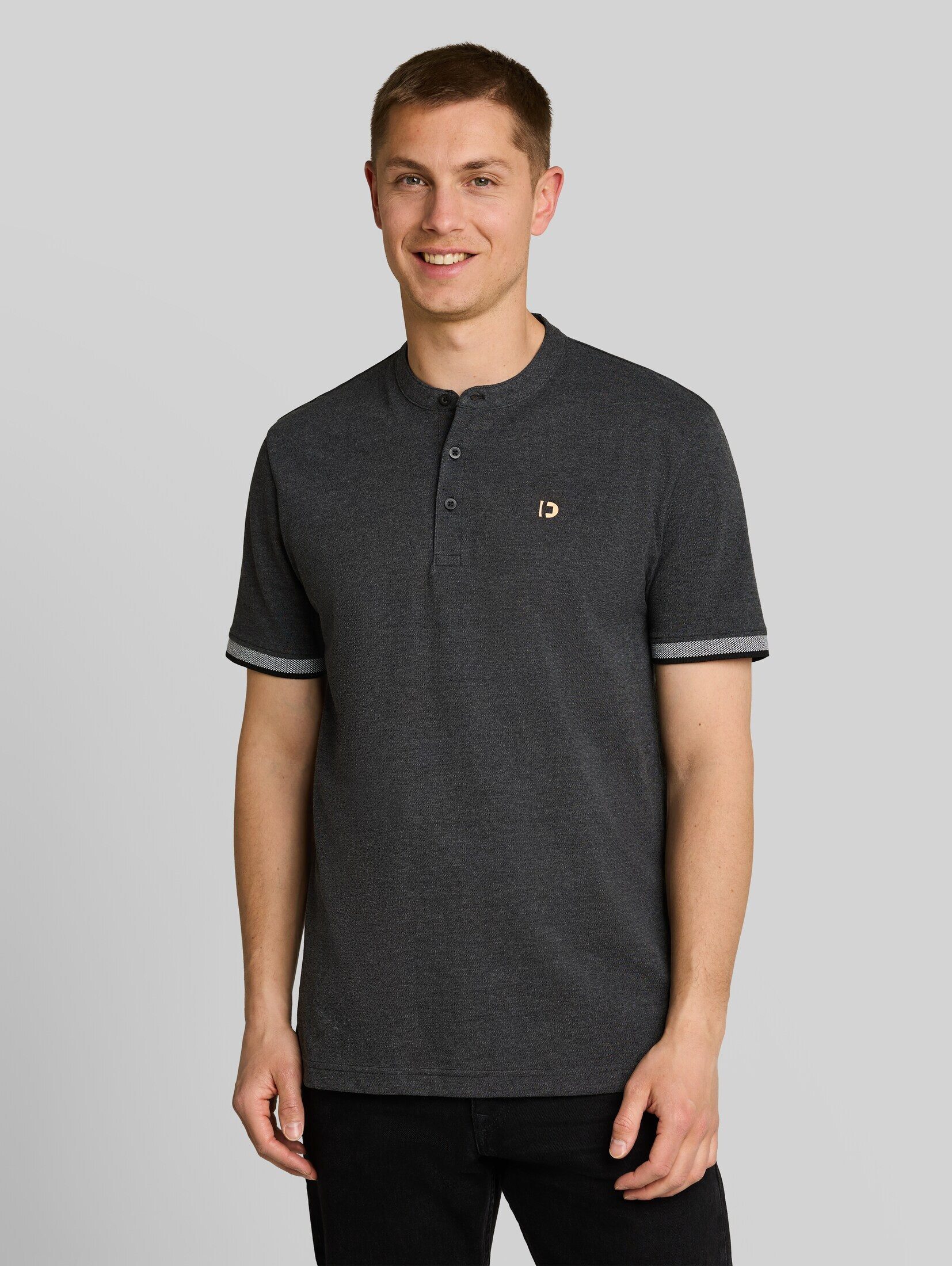TOM TAILOR Denim Poloshirt Poloshirts Piqué Poloshirt mit Stehkragen