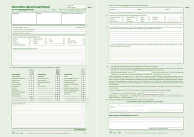 RNK Verlag Formularblock Wohnungs-Abnahmeprotokoll - SD, 2 x 2 Blatt, DIN A4