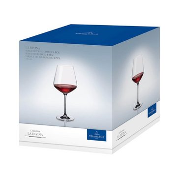 Villeroy & Boch Gläser-Set La Divina Burgunderglas, 4 Stück, Glas