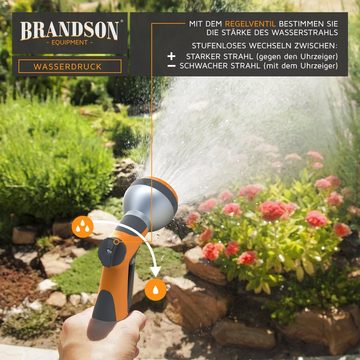 Brandson Multifunktionsbrause, Garten Handbrause 7 Sprühprofile, Spritzpistole mit Gardena kompatibel