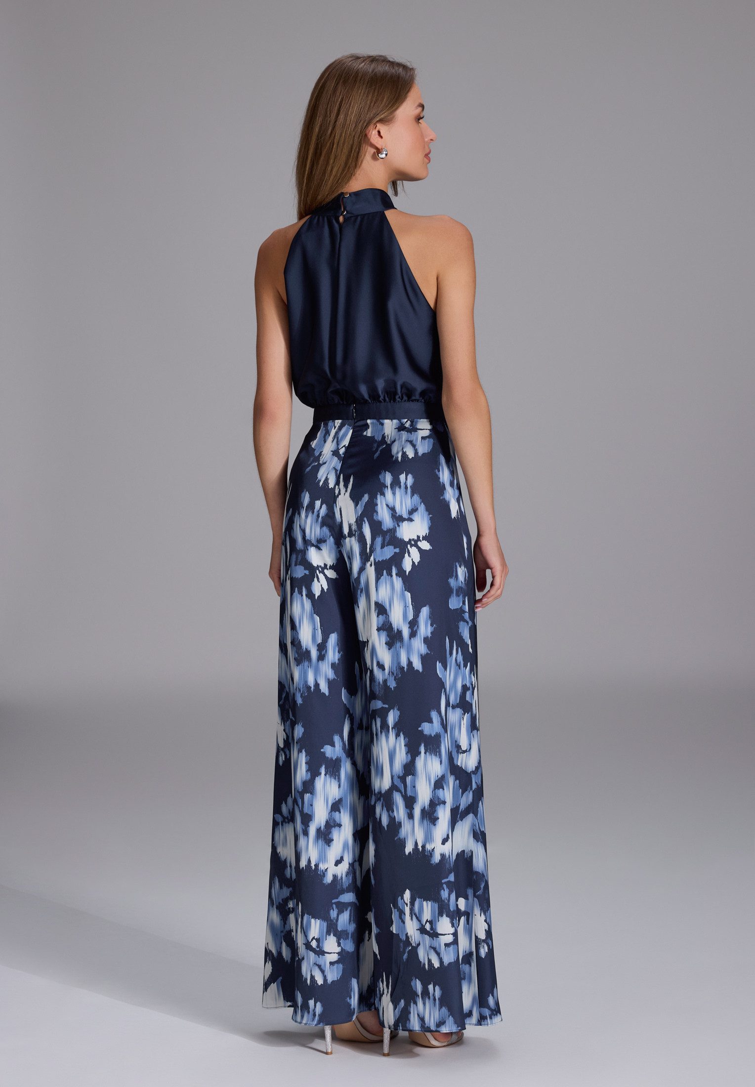 SWING Jumpsuit - Jumpsuit mit Schluppenblusen Top und Druck Hose Oberteil i günstig online kaufen
