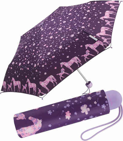 HAPPY RAIN Taschenregenschirm »Mini Kinderschirm Basic reflektierend bedruckt«, farbenfroh und fantasievoll
