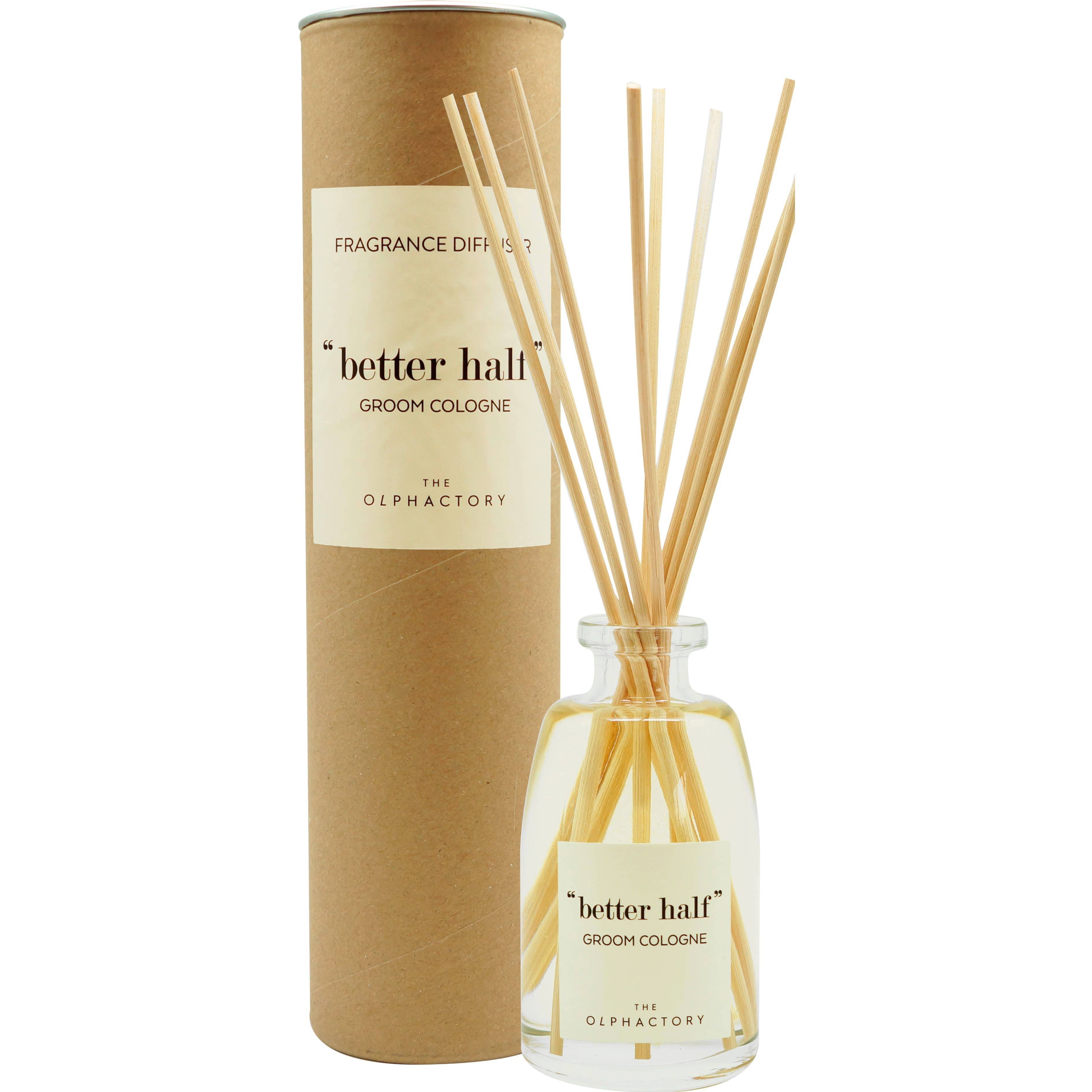 meinvipshop Duftstäbchen Edle Duftstäbchen " better half " 100ml weiß (Set, 1x Raumdufthalter, 7x Stäbchen, 100ml Raumduft), 100ml
