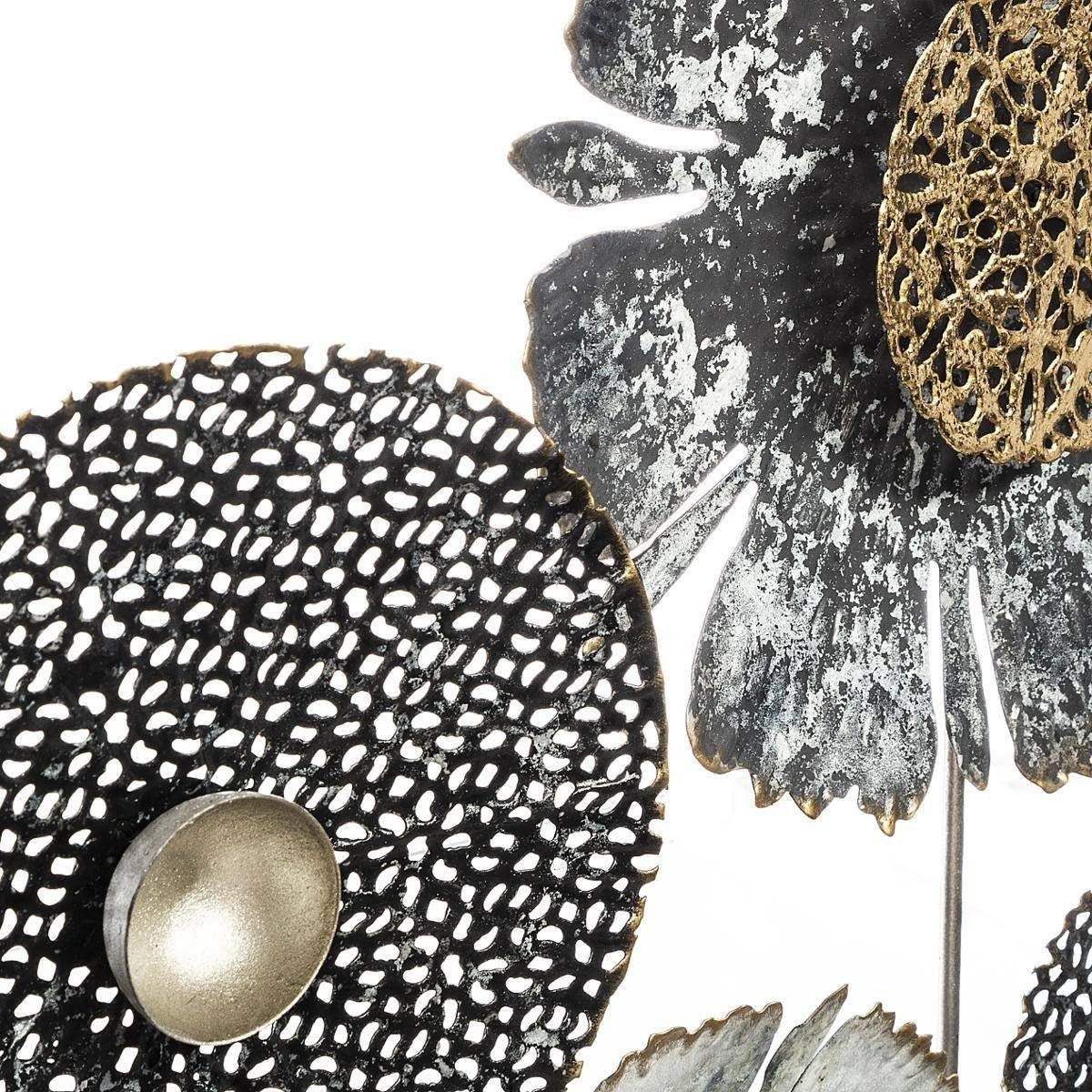 Atmosphera Créateur d'intérieur Wanddekoobjekt Wanddekoration aus Metall FLOWER, 50 x 50 cm (1 Stk., Deko-Objekt) – Bild 4 von 4