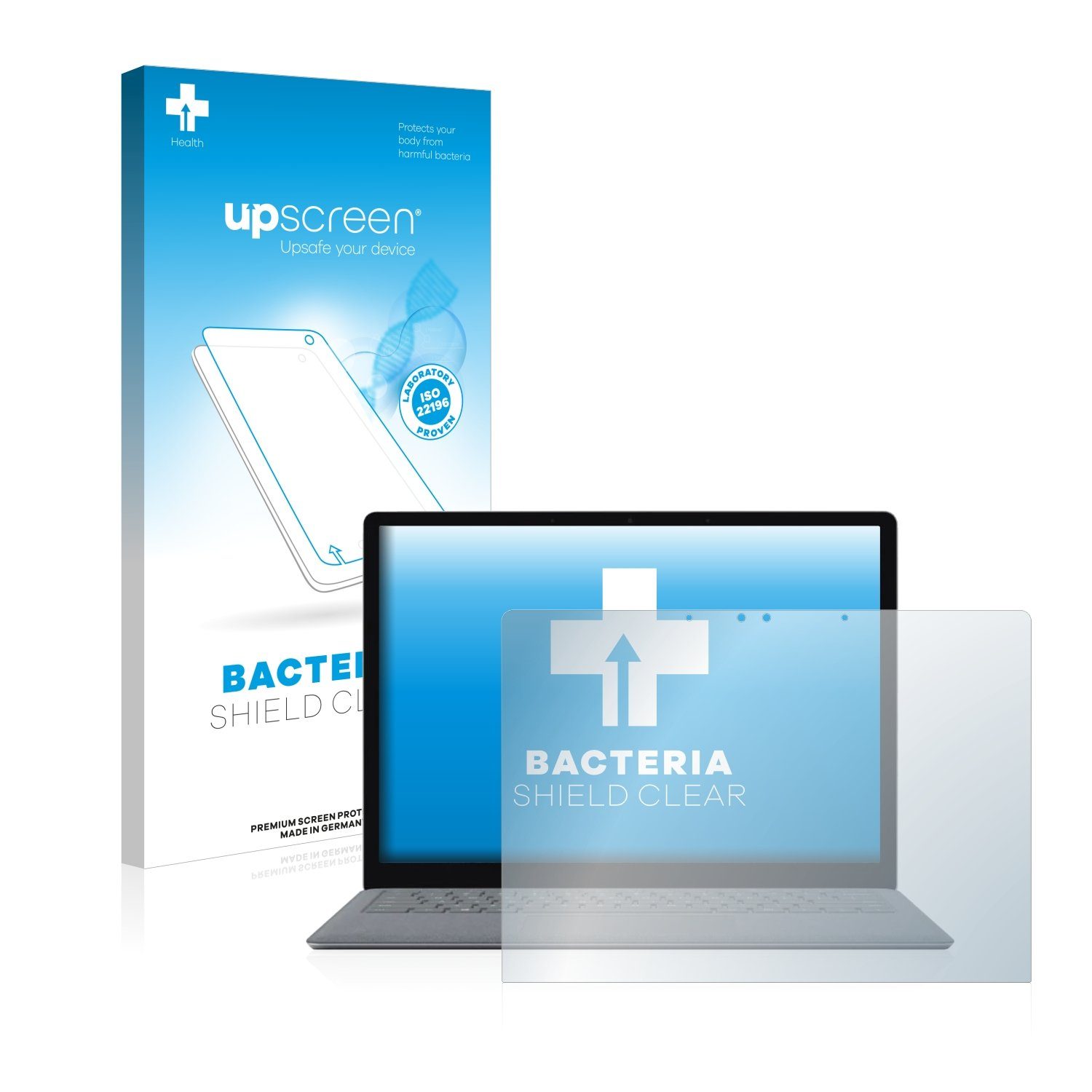 upscreen Schutzfolie für Microsoft Surface Laptop 2, Displayschutzfolie,  Folie Premium klar antibakteriell