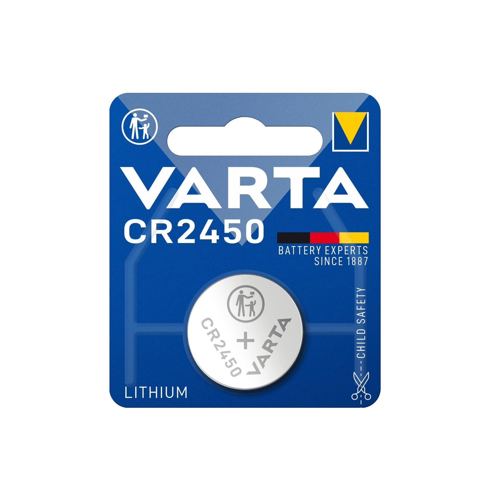 VARTA Knopfzelle CR2450 Knopfzelle, (3 V V, 1 St)