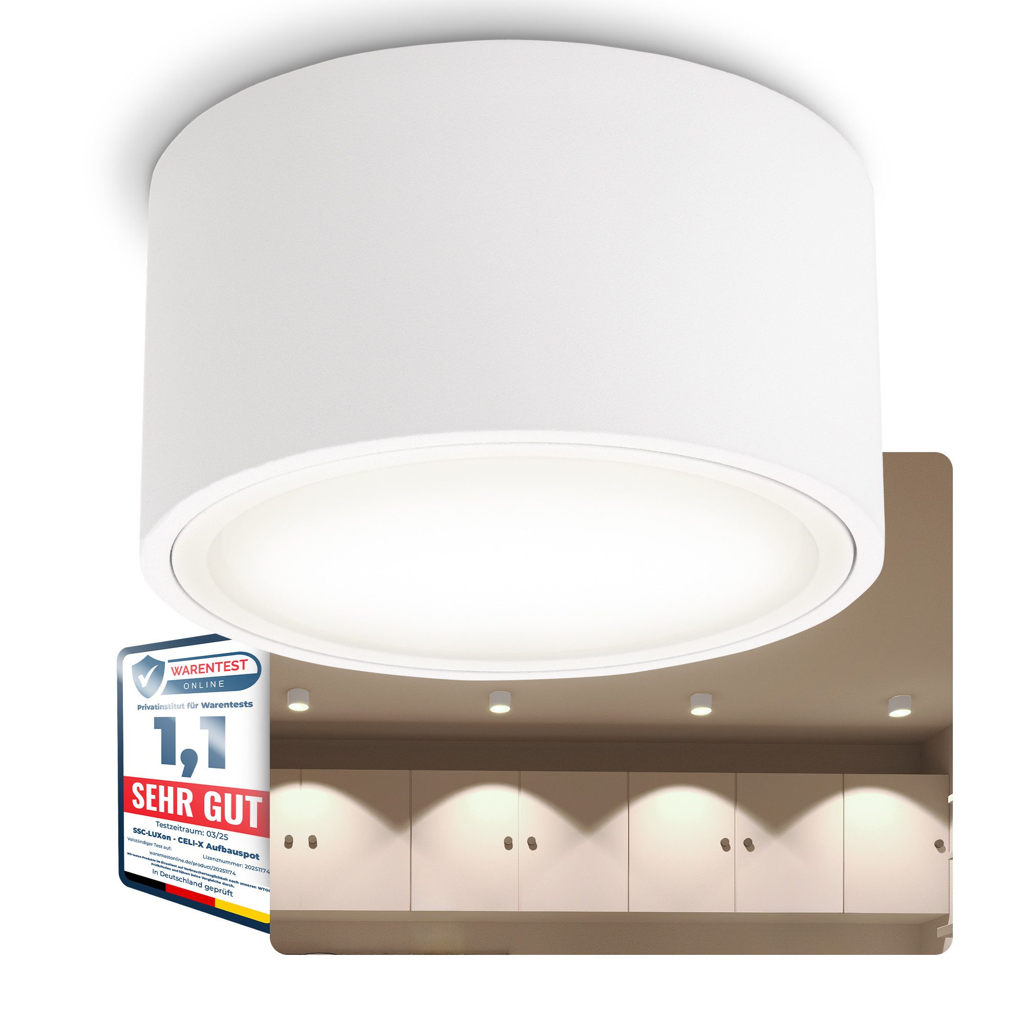 SSC-LUXon LED Aufbaustrahler Flache Aufbauleuchte CELI-X günstig online kaufen