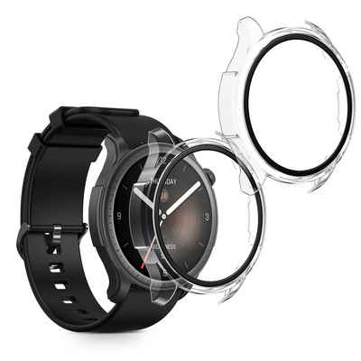 kwmobile Smartwatch-Hülle 2x Hülle für Huami Amazfit Balance A2286, Fullbody Fitnesstracker Glas Cover Case Schutzhülle Set