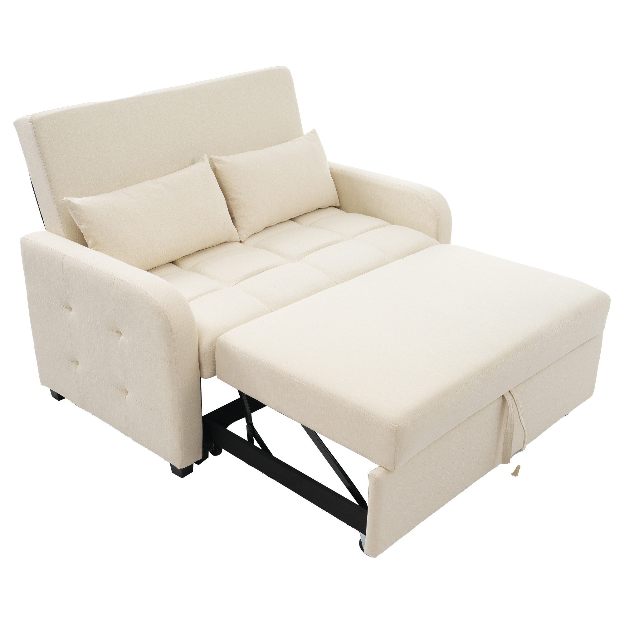 Merax Schlafsofa mit verstellbarer Rückenlehne & Kissen, 127x75x94 cm/127x1 günstig online kaufen
