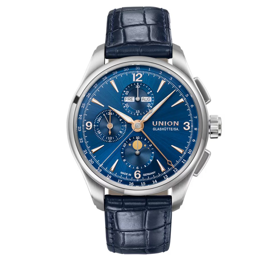 UNION GLASHÜTTE Automatikuhr UNION Glashütte Belisar Automatik Chronograph mit Mondphase