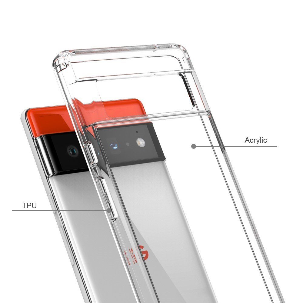 CoverKingz Handyhülle Hülle für Google Pixel 6 Pro Handyhülle Hybrid Silikon Case Bumper 17,01 cm (6,7 Zoll), Handyhülle Schutzhülle Transparent Hybrid Silikonhülle Bumper