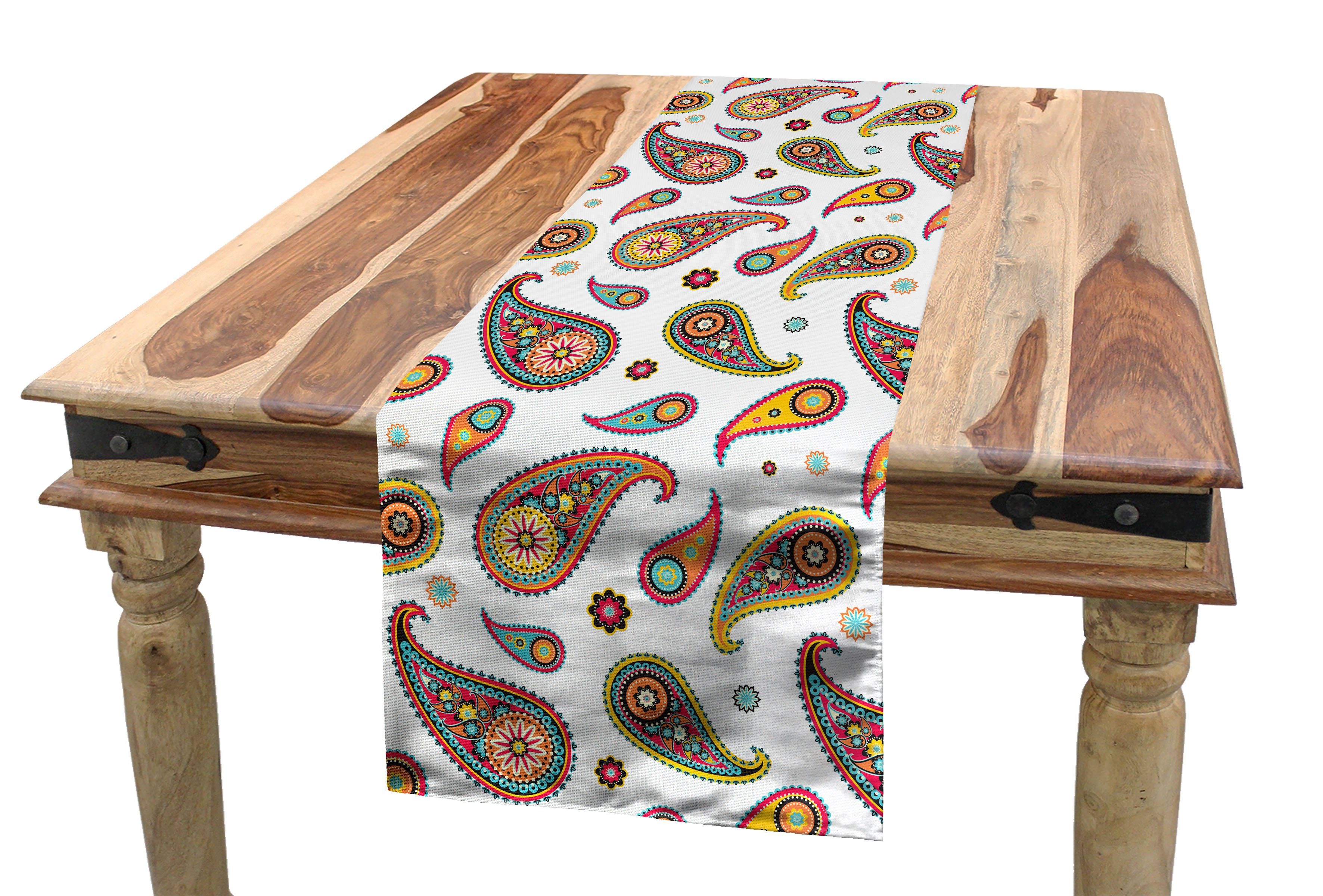 Abakuhaus Tischläufer Esszimmer Küche Rechteckiger Dekorativer Tischläufer, Paisley Vintage hipie Ethnic