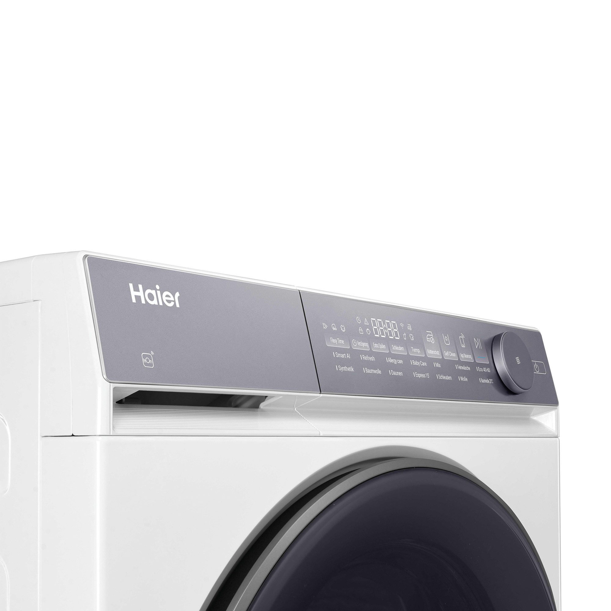 Haier Waschmaschine HW80-B14367WU1, 8 kg, 1400 U/min, Smarte Bedienung via hOn App, Vollwasserschutz, Mengenautomatik