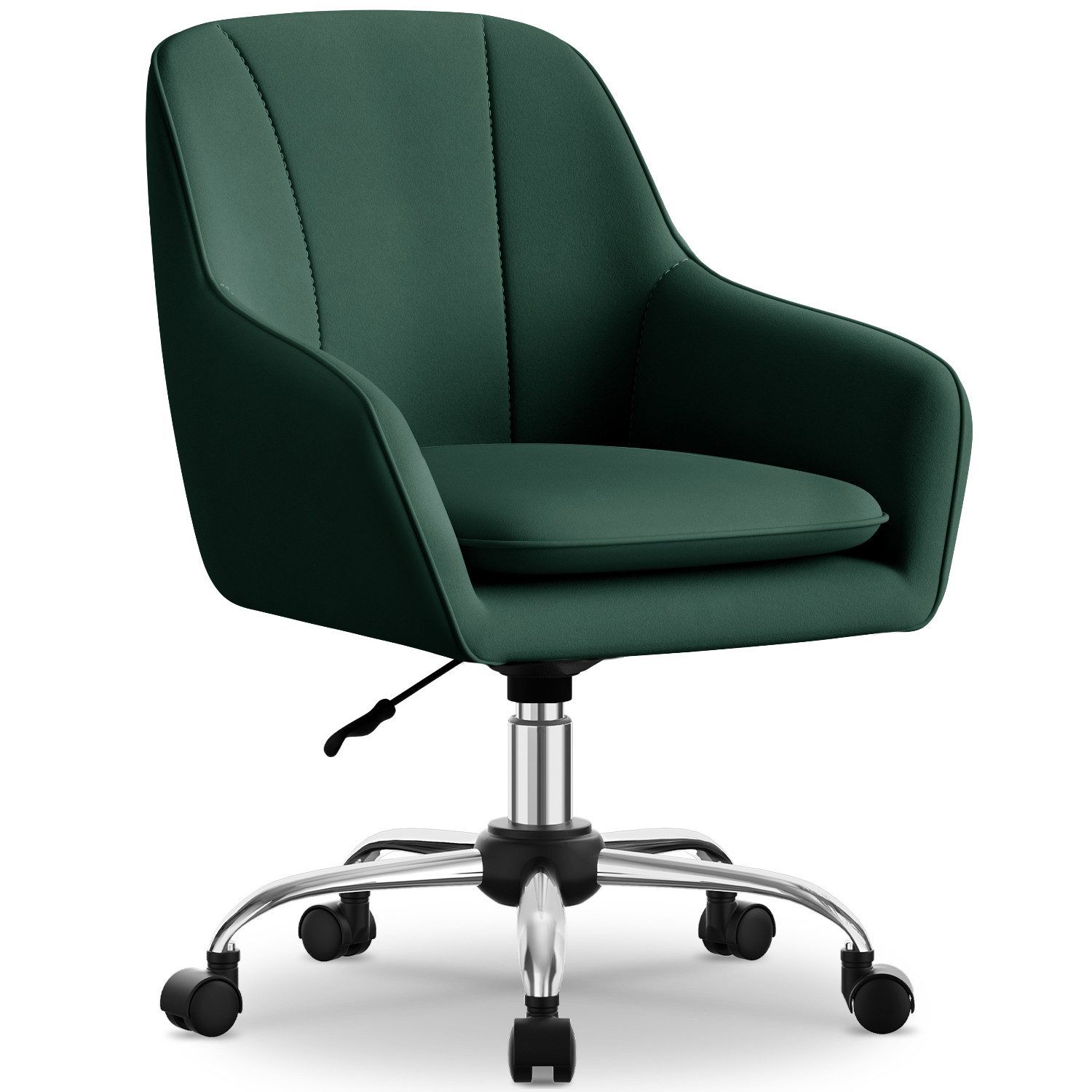 Adormii Bürostuhl Homeoffice Stuhl,Schminkstuhl,Schreibtischstuhl mit Armlehnen (Bürostuhl mit Rollen,höhenverstellbarer,Samt Stuhl,für Schminktisch,Büro und Schlafzimmer,150 kg)