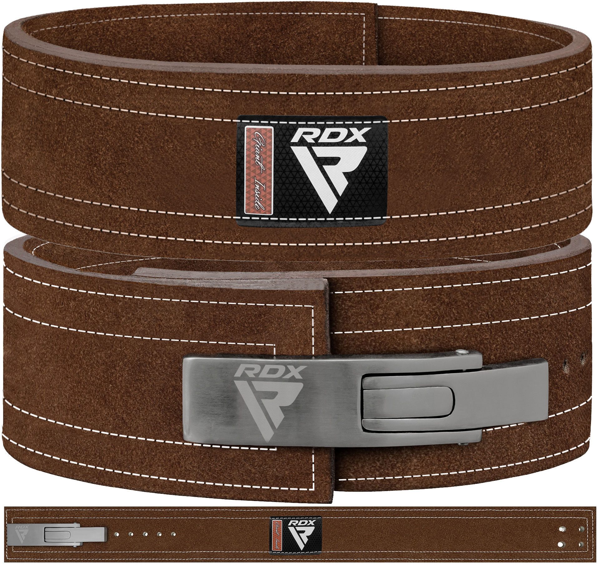 RDX Sports Bauch- und Rückenstützgürtel RDX 4 INCH POWERLIFTING CONGRESS APPROVED POWERLIFTING LEDER GÜRTEL, am besten geeignet für Gewichtheben
