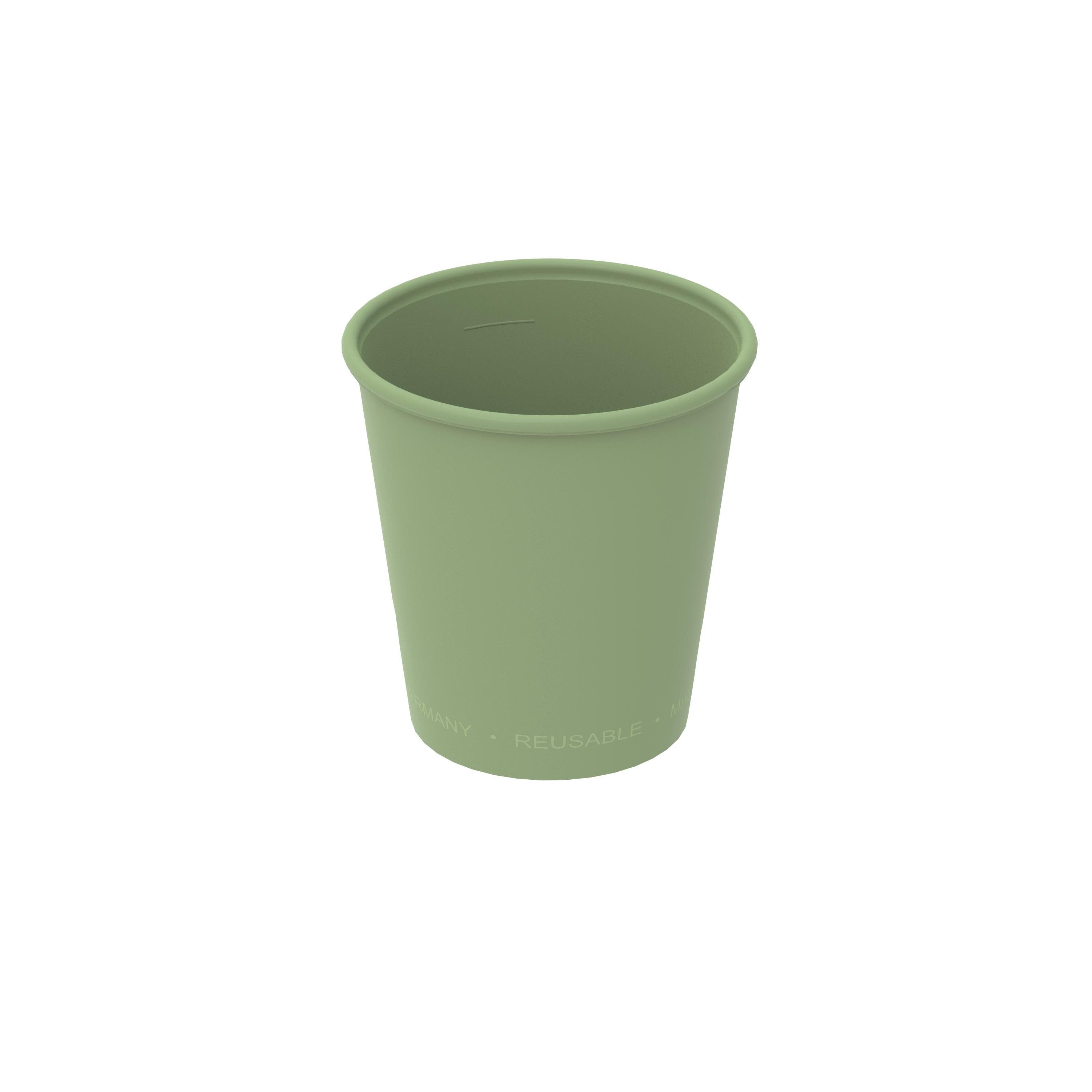 Kunststoff, Becher (Sparset, l, 1-tlg., 0,2 mehrweg.pro 1) grün "ToGo", Mehrwegbecher geselliges