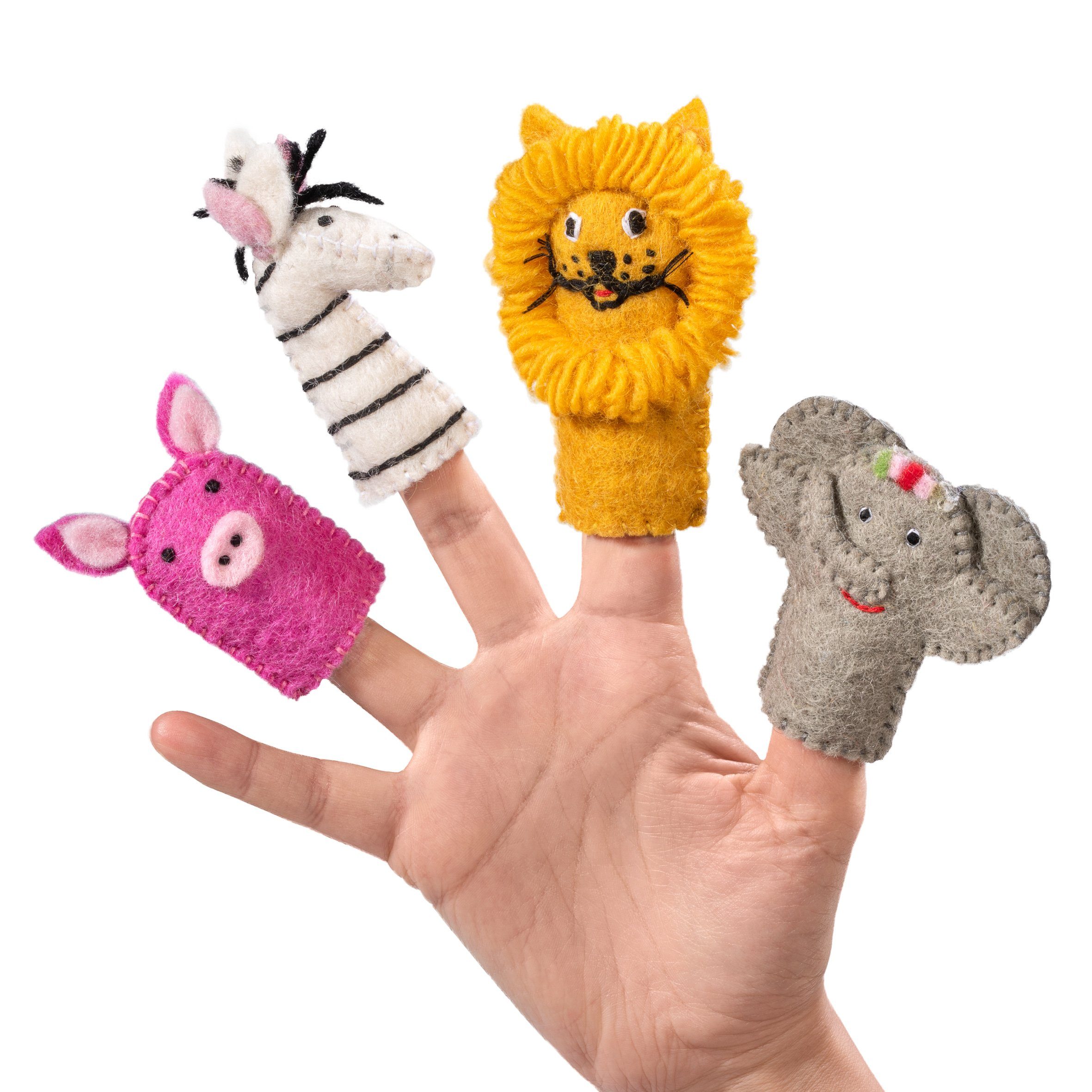 naturling Fingerpuppe 4er Set Filz Tiere (4-tlg)