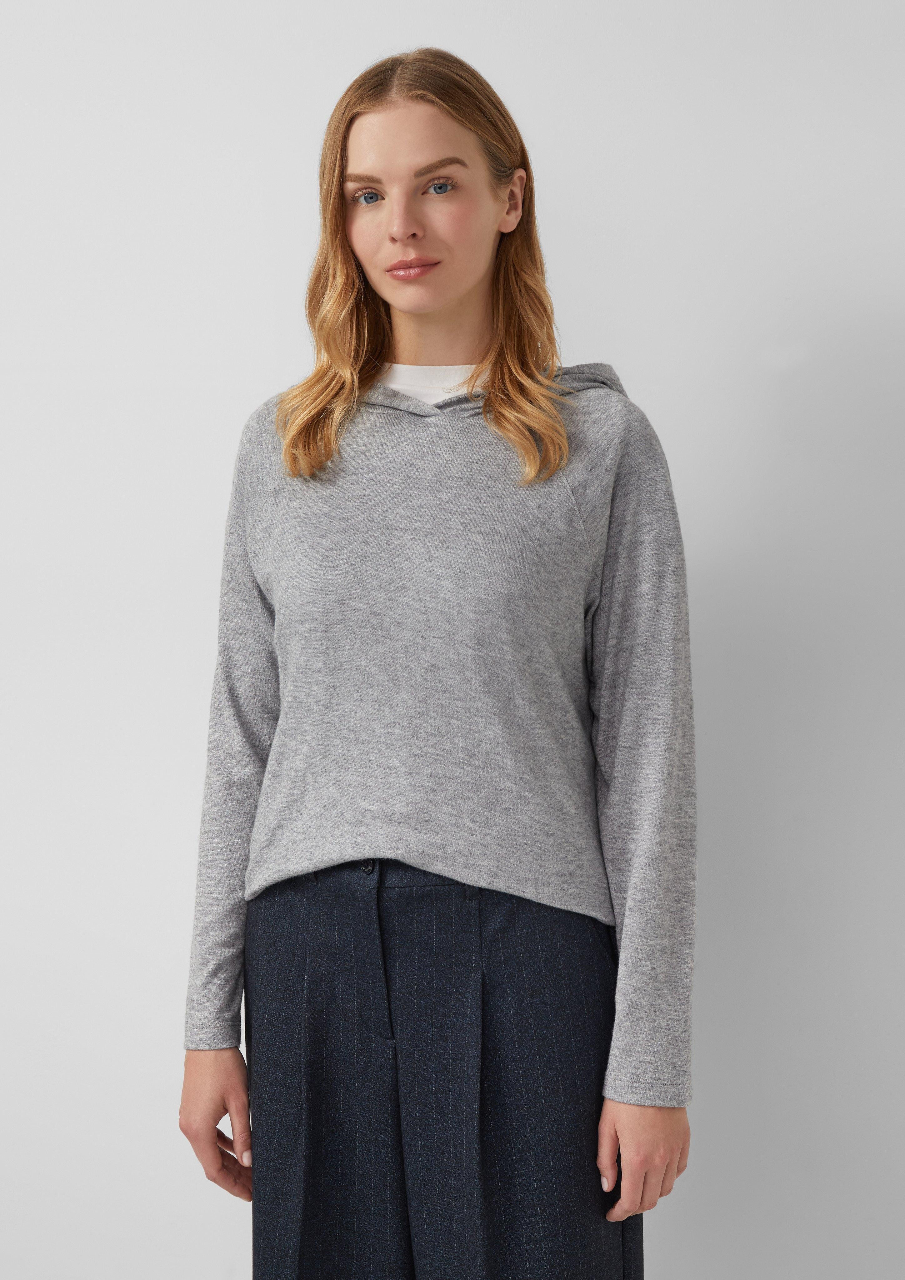 s.Oliver Langarmshirt Meliertes Longsleeve aus Stretchjersey günstig online kaufen