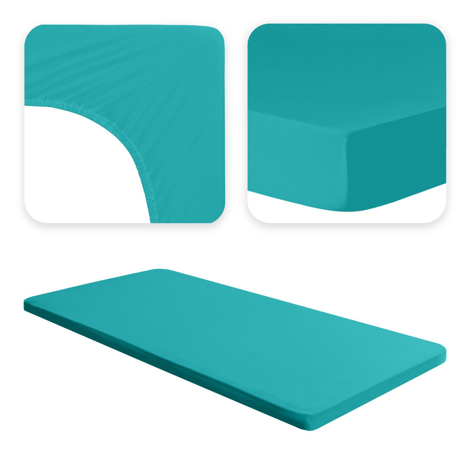 Jacobson Spannbettlaken TOPPER aus 100% Baumwolle, Jersey Bettlaken 160 g/m günstig online kaufen